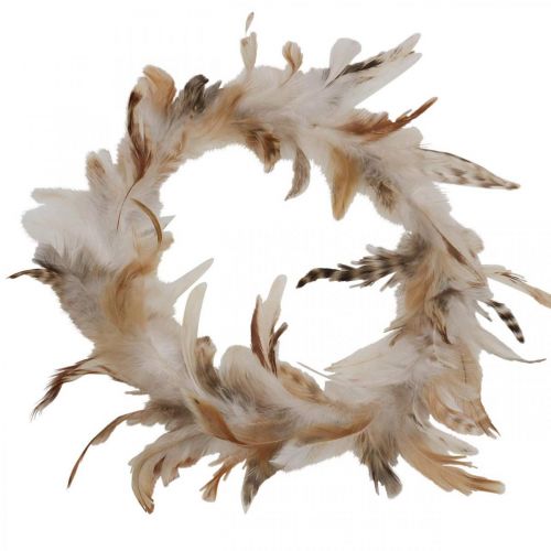 Article Guirlande de plumes déco plumes décoration fenêtre nature Ø20cm 3pcs