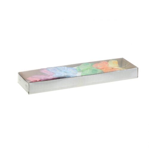 Floristik24 Papillon plume sur fil de couleur 6cm 12pcs