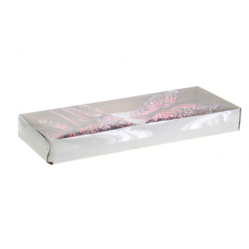 Floristik24 Papillon sur fil rose 11cm 12pcs
