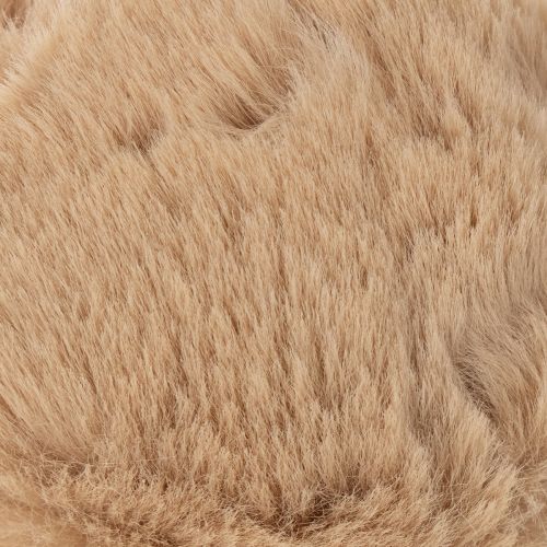 Boule décorative en synthétique 10 cm blanc et brun pour intérieur | Floristik24.fr