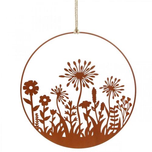 Floristik24 Décoration de fenêtre décoration à suspendre à ressort décoration de fleurs en métal Ø30cm 2 pcs