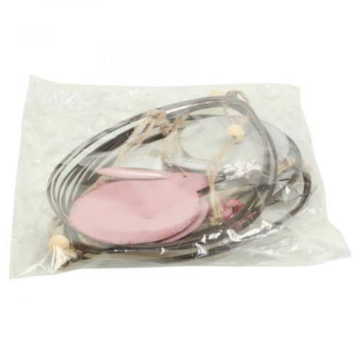 Floristik24 Décoration de fenêtre lapin de Pâques décoration à suspendre en métal Pâques 15cm 4pcs