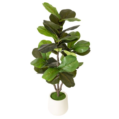 Plante artificielle Ficus lyrata 120 cm en textile et plastique | Floristik24.fr
