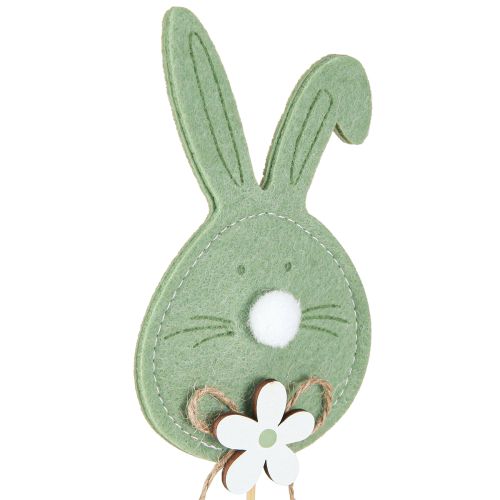 Article Lapin de Pâques en feutre sur bâton en bois – Jolies décorations pour le printemps et Pâques 12 cm 12 pièces
