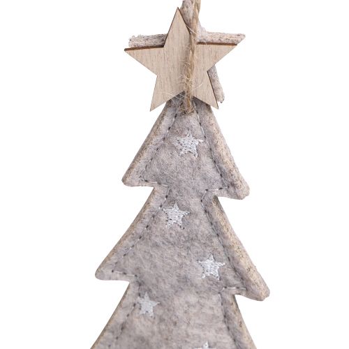 Article Décorations de sapin de Noël en feutre beige crème 17cm 6 pcs