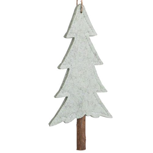 Article Décorations de sapin de Noël en feutre vert H20cm 4 pièces