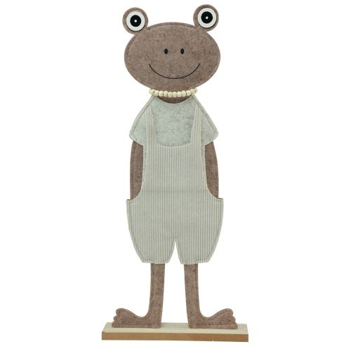 Floristik24 Grenouille décorative en feutre avec salopette figurine décorative beige feutre H51,5cm