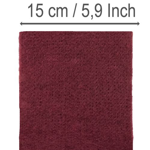 Article Ruban de feutrine en laine, rouge foncé, 15 cm x 5 m, pour la décoration et les loisirs créatifs