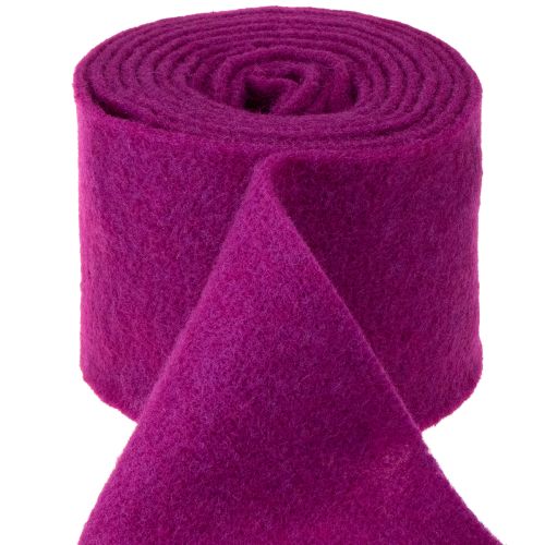 Article Ruban de feutrine en laine, fuchsia, 15 cm x 5 m, pour la décoration et les loisirs créatifs