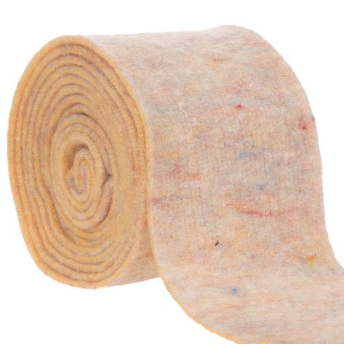 Ruban de feutrine, dessous de plat bicolore en feutrine de laine, orange/multicolore, 15 cm x 5 m acheter | Floristik24.fr