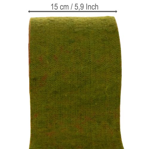 Ruban de feutrine de laine bicolore vert/rouge, 15 cm x 5 m, idéal pour décorer les pots de fleurs. | Floristik24.fr