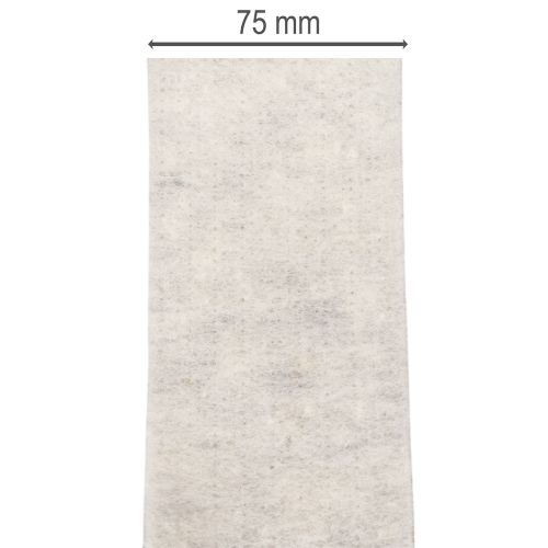 Bande de feutre 100 % laine, blanc et gris, 7,5 cm x 5 m, pour pots et décoration | Floristik24.fr