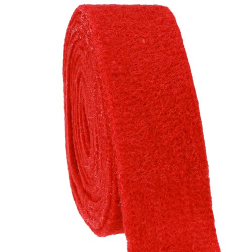 Article Ruban feutre rouge foncé 7.5cm 5m