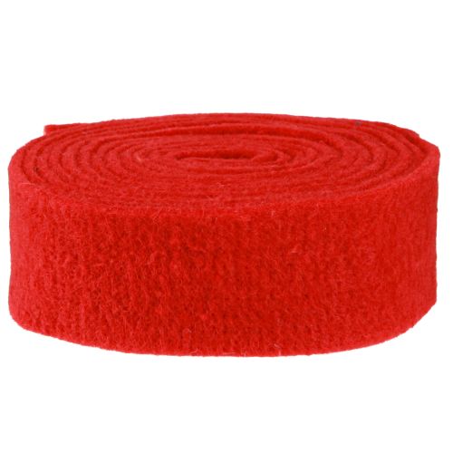 Article Ruban feutre rouge foncé 7.5cm 5m