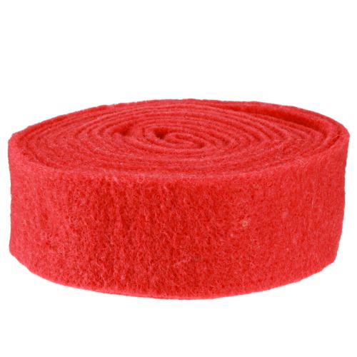 Article Ruban feutre rouge 7.5cm 5m