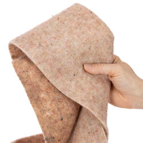 Bande de feutre de laine bicolore brun et blanc, 15 cm x 5 m, pour décoration de pots | Floristik24.fr