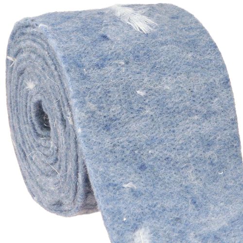 Ruban en feutre ruban de laine tissu décoratif plumes bleues feutre de laine 15cm 5m