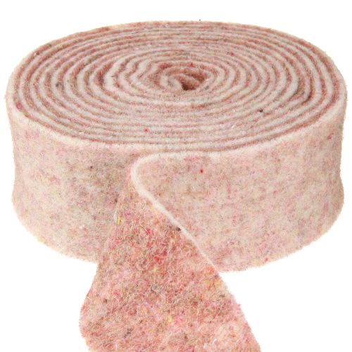 Article Ruban feutre ruban de laine tissu décoratif marron beige feutre de laine 7,5 cm 5 m