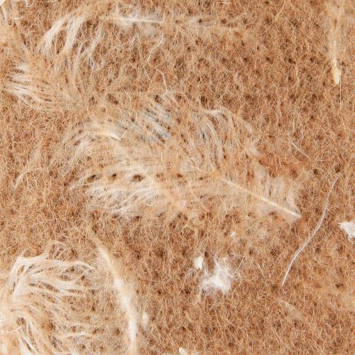 Article Ruban en feutre ruban de laine tissu décoratif plumes marron feutre de laine 15cm 5m