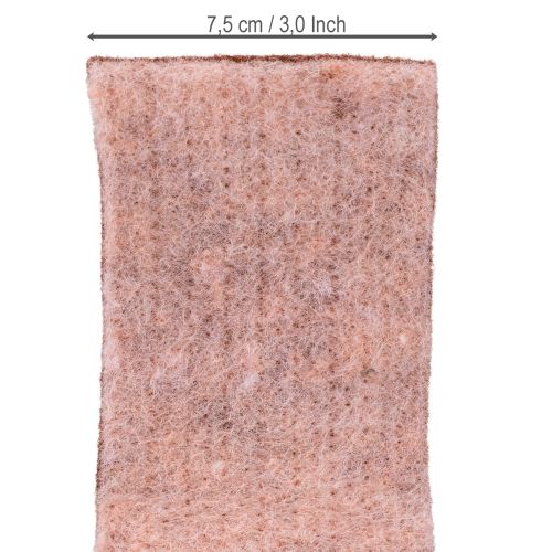 Article Ruban de feutre bicolore, ruban de pot, ruban de feutre de laine rose rouge 7,5 cm 5 m