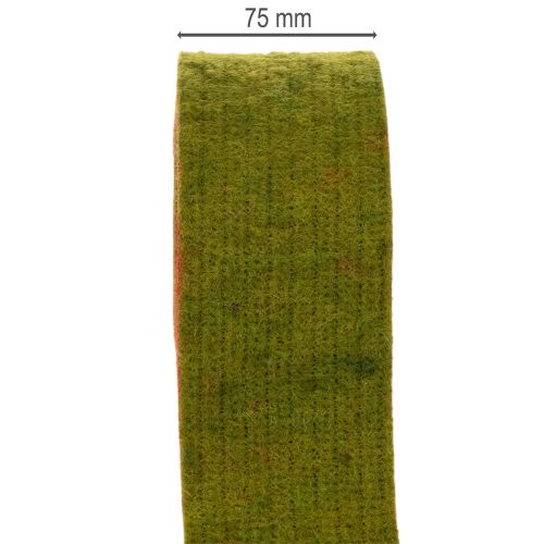 Ruban de feutre de laine rouge et vert, 7,5 cm x 5 m, pour décoration florale et pots | Floristik24.fr