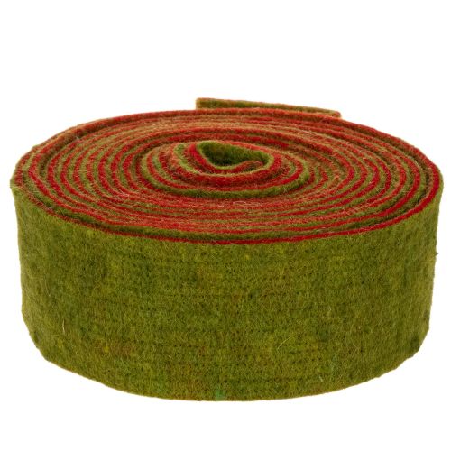 Ruban de feutre de laine rouge