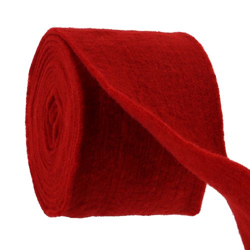 Article Ruban de feutrine 15cm x 5m rouge foncé