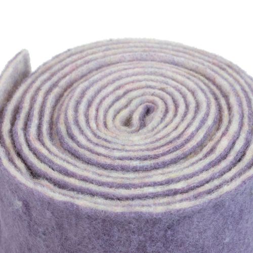 Article Ruban de feutre Franzi ruban de feutre de laine violet bicolore 15cm 4m