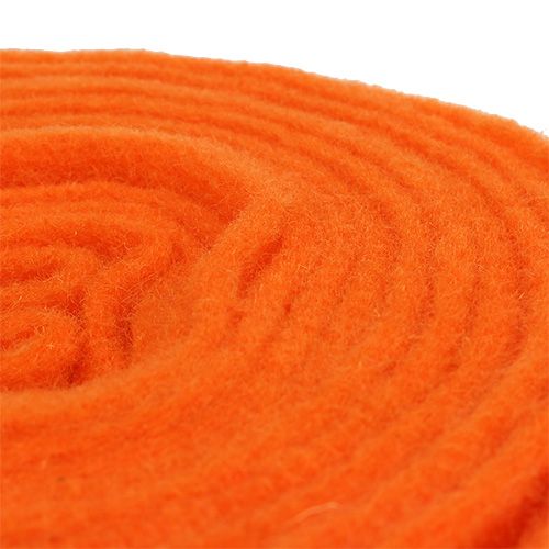 Floristik24 Ruban feutre orange 15cm 5m
