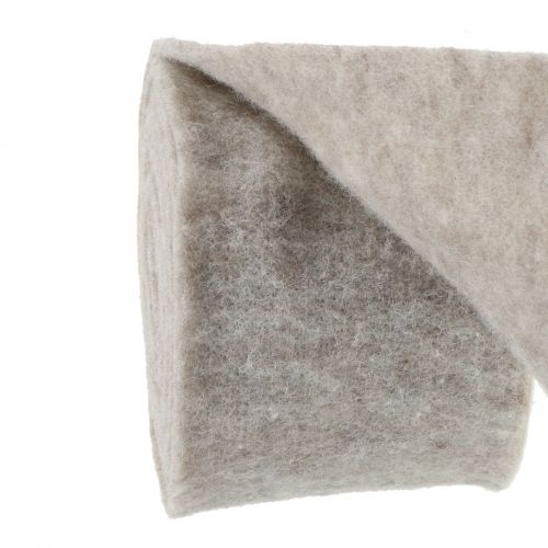 Floristik24 Ruban feutre, ruban pot gris-naturel 15cm 5m
