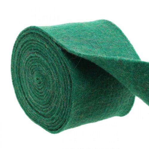 Ruban de feutre, ruban de pot, feutre de laine vert, doré scintillant 15cm 5m