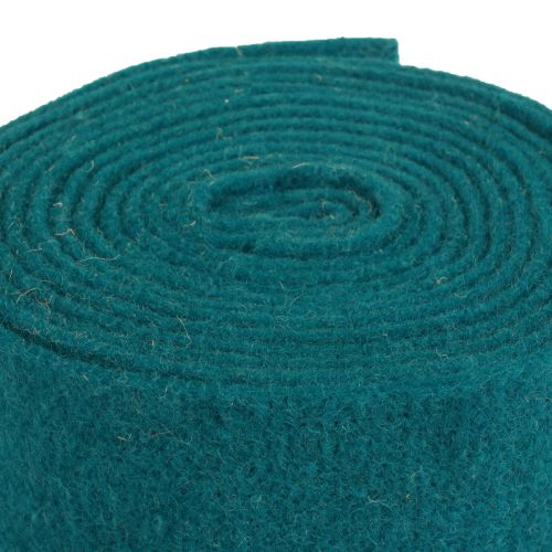Ruban feutre ruban de laine rouleau de feutre turquoise bleu vert 7,5cm 5m