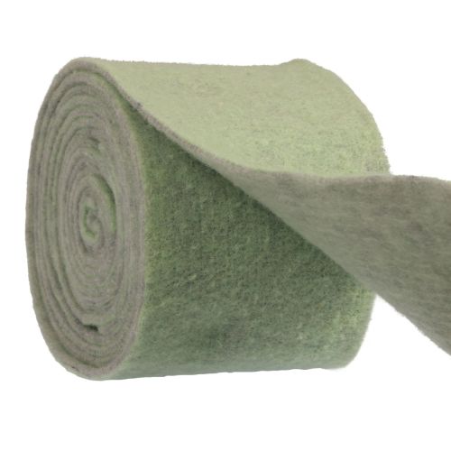 Article Ruban feutre ruban de laine gris vert ruban décoratif moelleux 14cm 5m