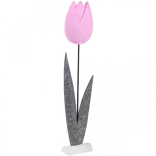 Feutrine fleur feutre déco fleur tulipe rose décoration de table H68cm