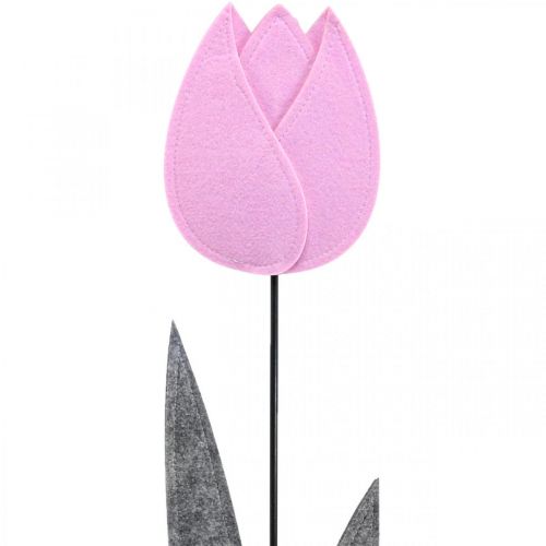 Feutrine fleur feutre déco fleur tulipe rose décoration de table H68cm
