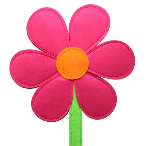 Article Fleur en feutrine fuchsia 87 cm