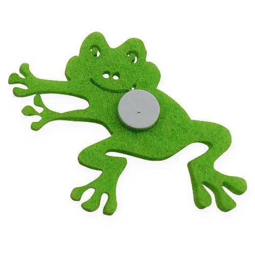 Floristik24 Grenouille en feutre avec point de colle vert 5,5cm 72 pcs