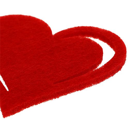 Floristik24 Cœurs de feutre 5,5cm Rouge 90P