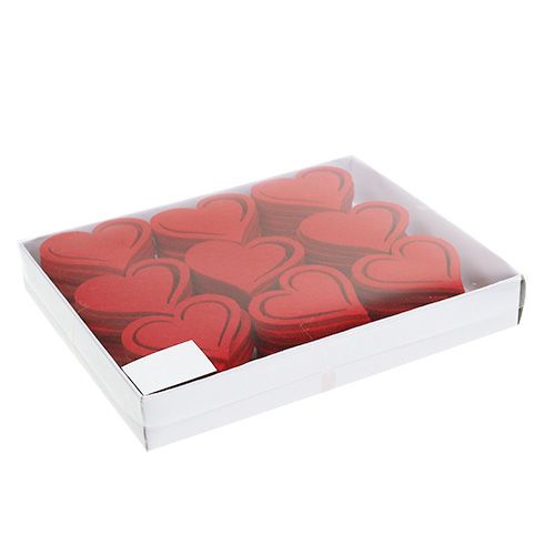 Floristik24 Cœurs de feutre 5,5cm Rouge 90P
