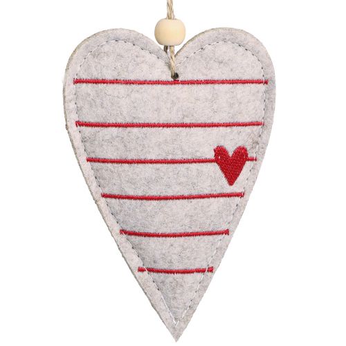 Article Coeurs en feutre décorations pour sapin de Noël coeurs beiges 8,5×12cm 6 pcs
