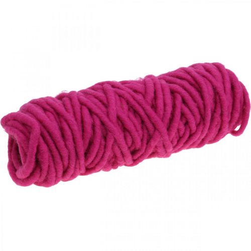 Floristik24 Fil de fil de feutre cordon de laine rose 20m