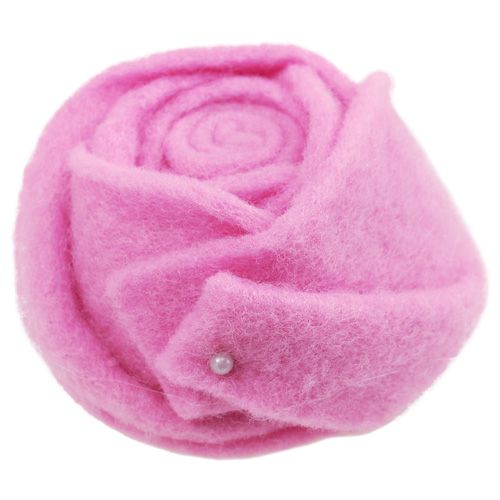 Floristik24 Feutre rose rose Ø8cm H4.5cm 6pcs