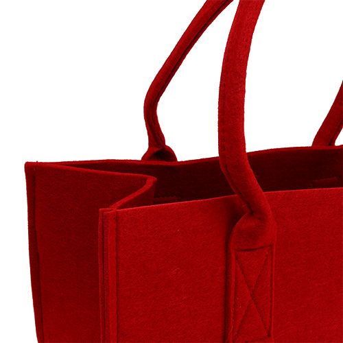 Floristik24 Sac en feutre 39x25x22cm rouge
