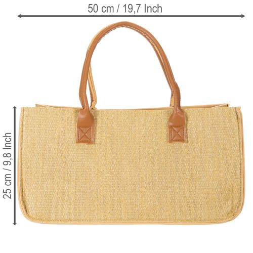 Sac en feutre aspect raphia 50 cm x 25 cm x 25 cm | Floristik24.fr