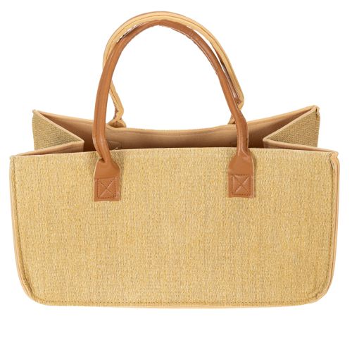 Sac en feutre aspect raphia 50 cm x 25 cm x 25 cm | Floristik24.fr