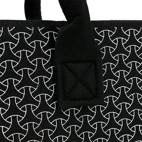 Floristik24 Sac en feutre noir avec motif 39cm x 20cm x 25cm