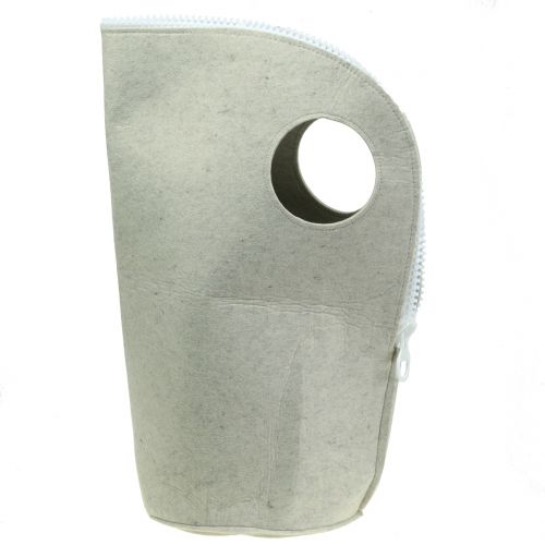 Floristik24 Sac en feutrine Gris H58cm