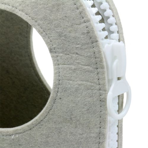 Floristik24 Sac en feutrine Gris H58cm