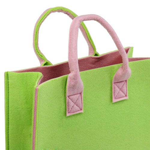 Floristik24 Sac en feutrine vert clair 37 x 32 x 15 cm