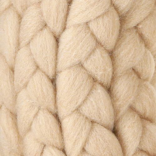 Article Couronne décorative en feutre de laine marron clair à suspendre Ø30cm L4cm